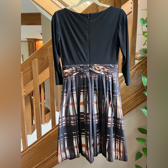 Tracy Ellen black/brown long sleeve dress size 4 - Picture 2 of 4